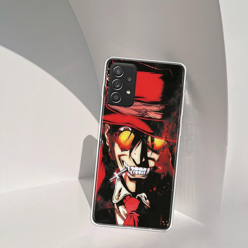 Alucard Helsing Phone Case for Samsung A54 A57 A37 A17 A14 A15 A12 A24 A34 A55 A35 A25 A52S A07 A05S A04S A22 A32 A72 Galaxy Not