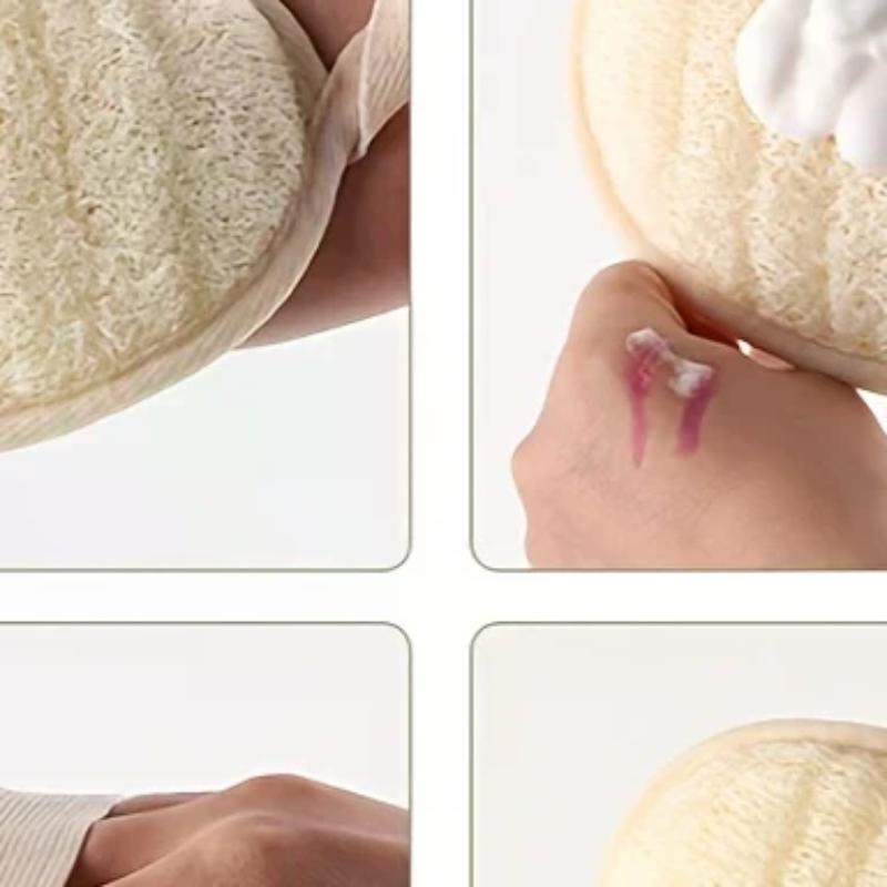 Натуральная люфа для тела, мочалка для душа, отшелушивающая губка, мягкая щетка для душа, очищающая подушечка, отшелушиватель, мочалка для душа, инструмент для ухода за кожей тела Beige