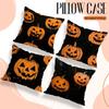 Halloween Pumpkin Lamp Pillowcase Printed Polyester 45x45cm Throw Pillowcover Decorative Sofa Cushion Pillowslip Home Decor