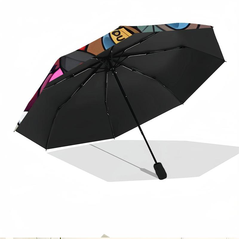 Among Us Print Automatic Open Close Umbrella, Portable Foldable Umbrella, for Outdoor Commute Camping Trip, Ideal Birthday Gift