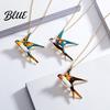 Brooch Accessory Pin Colorful Enamel Swallow Design Sweaters Bag Necklace