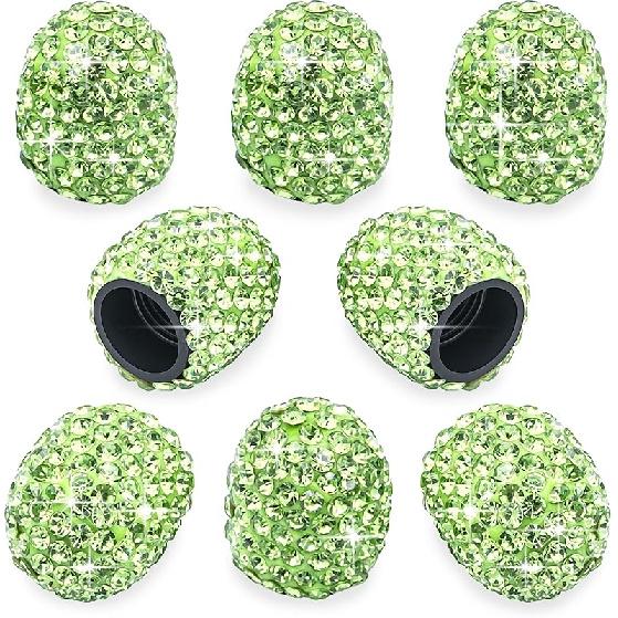 4PCS Bling Crystal Diamond Tire Stem Valve Caps, Dustproof Car Wheel Tire Valve Caps Universal Tire Valve Stem Covers for Cars, SUV, Trucks, Bikes,