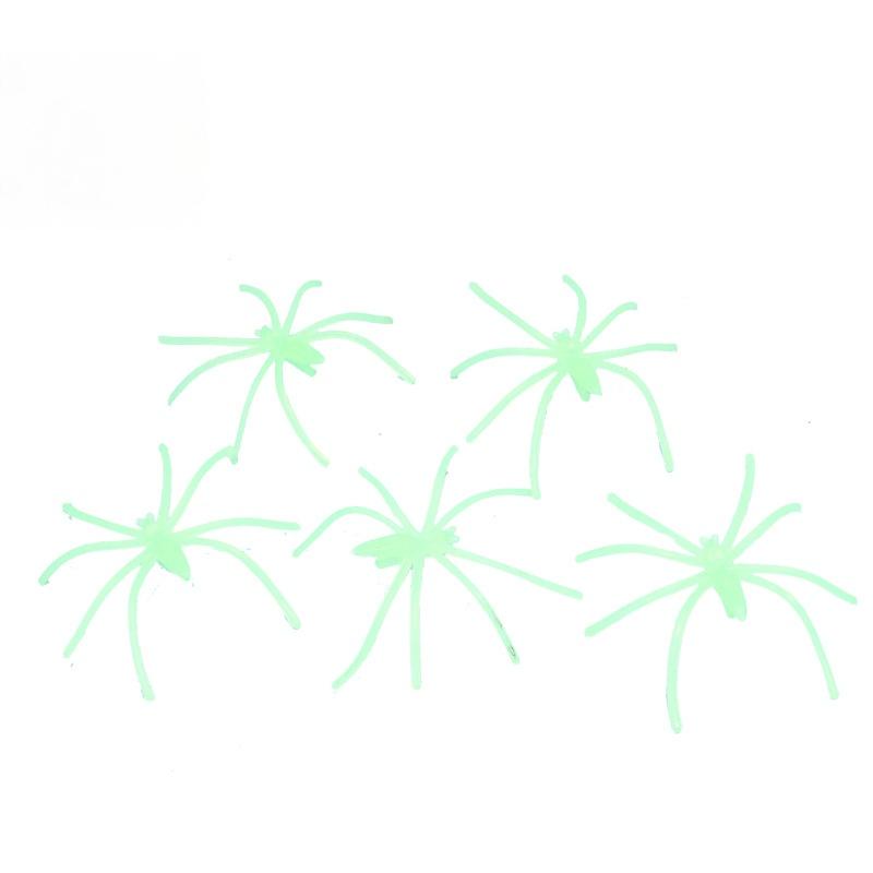 10pcs Spider Web Cotton Accessories Ring Glow-in-the-Dark SpiderspiderBar Haunted House Secret Room Venue Decoration Props for F