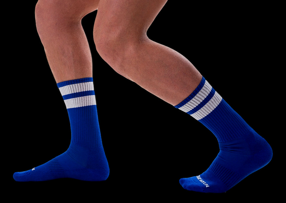 Chaussettes Gym Socks Bleu-Blanc - Barcode Berlin - CHAUSSETTES