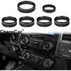 6X Black Air Conditioner Switch Trailer 4WD VOL Knob Trim for 16+ Ford F150 XLT