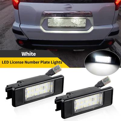 2 Stück Für Nissan X-Trail T30 T31 Juke Nismo March Versa Note NV200 Armada Rogue Sport Weiße LED Kennzeichenbeleuchtung Lampe
