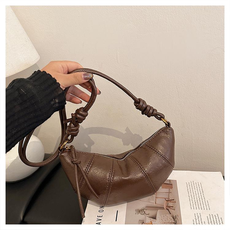 

Simple women s bag autumn and winter armpit bag versatile light luxury simple shoulder dumpling bag horn bag diagonal span women s bag