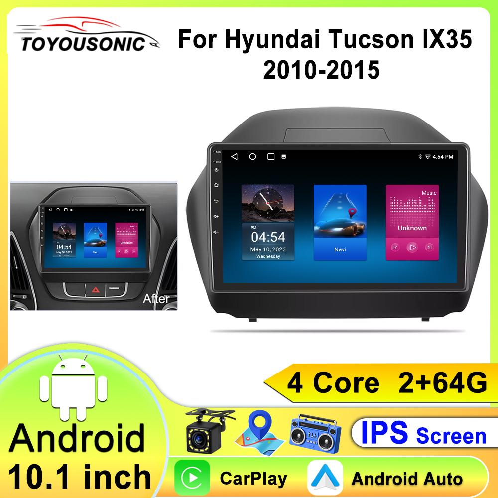 Car Radio For Hyundai Tucson 2 IX35 2010 - 2015 Wireless CarPlay Android Auto Intelligent Systems 2din WIFI DSP GPS BT