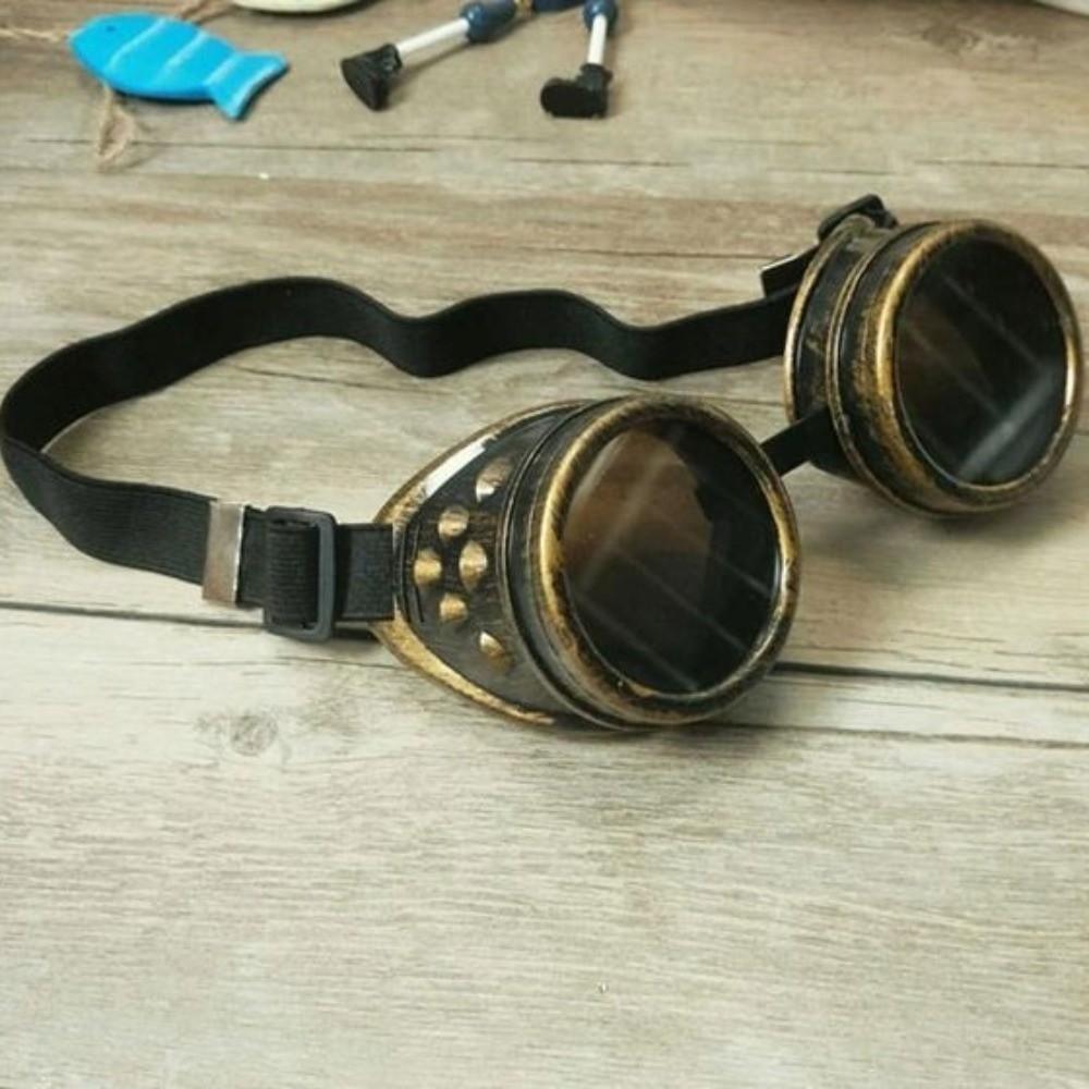 Vintage Steampunk Goggles Glasses Halloween Costume Cosplay Punk Glasses  for Men Women