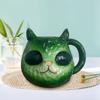 100ml Cat Mug Ergonomic Handle Stain-Proof High-Density Resin Drinking Cup