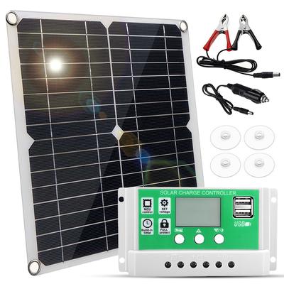 20 Watt 12 Volt Solar Panel Kit Monocrystalline Solar Panel + 100A PWM Charge Controller