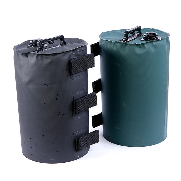 10L Outdoor Tent Water Bag - Cylindrical Reinforced Sandbag for Sunshade Umbrella and Beach Sunshade.