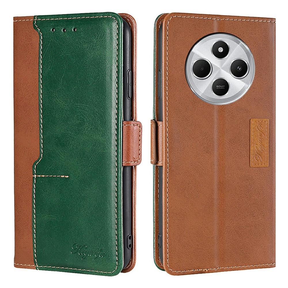 Phone Case For Xiaomi Redmi 14C 4G/14R 5G/A4 5G/Poco C75 4G Contrast Color Wallet Leather Cover