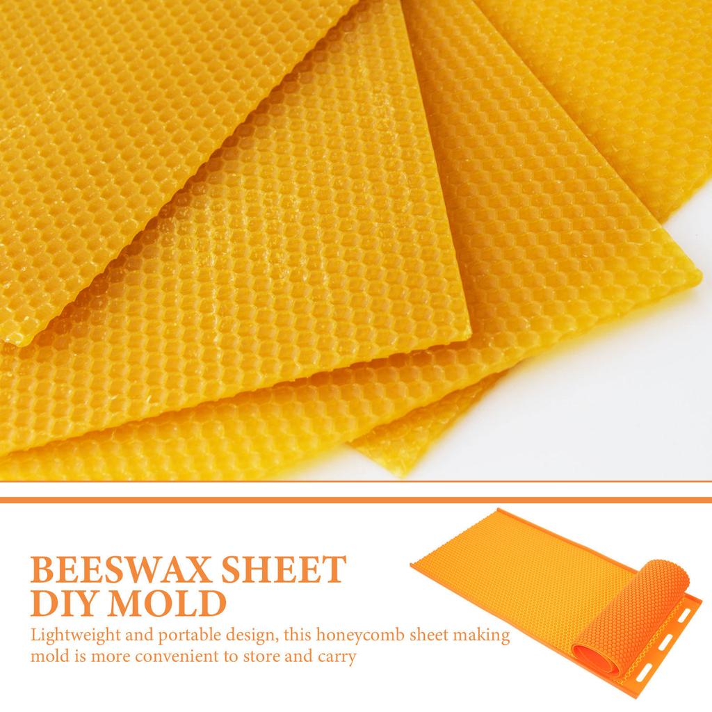 Beeswax Sheet DIY Mold Smooth Non-Stick Silicone Honeycomb Press Embosser for Homemade Candles Crafting Equipment
