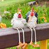 Cute Hand-crafted Hanging-rooster Ornament – Garden Décor, Landscape Decoration, and Charming Birthday Gift