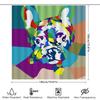 Colorful Dog Print Shower Curtain Modern Abstract Art For Bathroom Decorations Size: 72 X 84 Inches (180Cm X 213Cm)