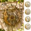 Aged Texture Wall Sculpture Sunshine Garden Decoration, Dragonfly/Bee/Butterfly/Bird Decor, Acrylic Sun Artistic Hanging for Yard Ornament Home Indoor
