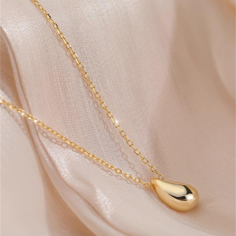 French water drop beanie necklace female ins wind does not fade collarbone chain