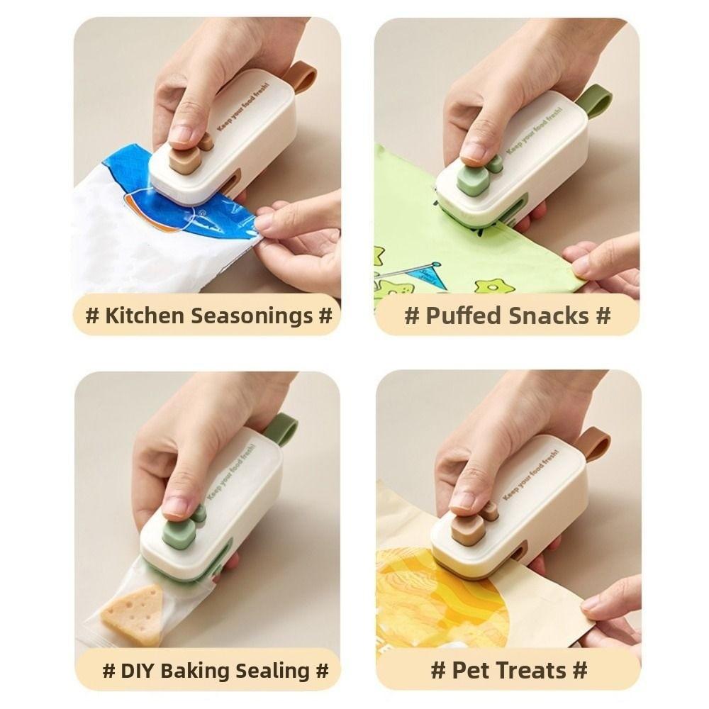 Mini Heat Sealer Magnetic Plastic Bag Sealer Kitchen Gadget Food Sealer Clip  Travel