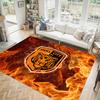 Hull City Football Design Crystal Velvet Carpet Cozy Non?Slip Printed Rug For Bedroom Living Room Entrance