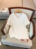 Versatile Slimming V-Neck Quick-Dry Plus Size Women's Top - Summer Short Sleeve, Solid Color, 300 Jin Capacity
