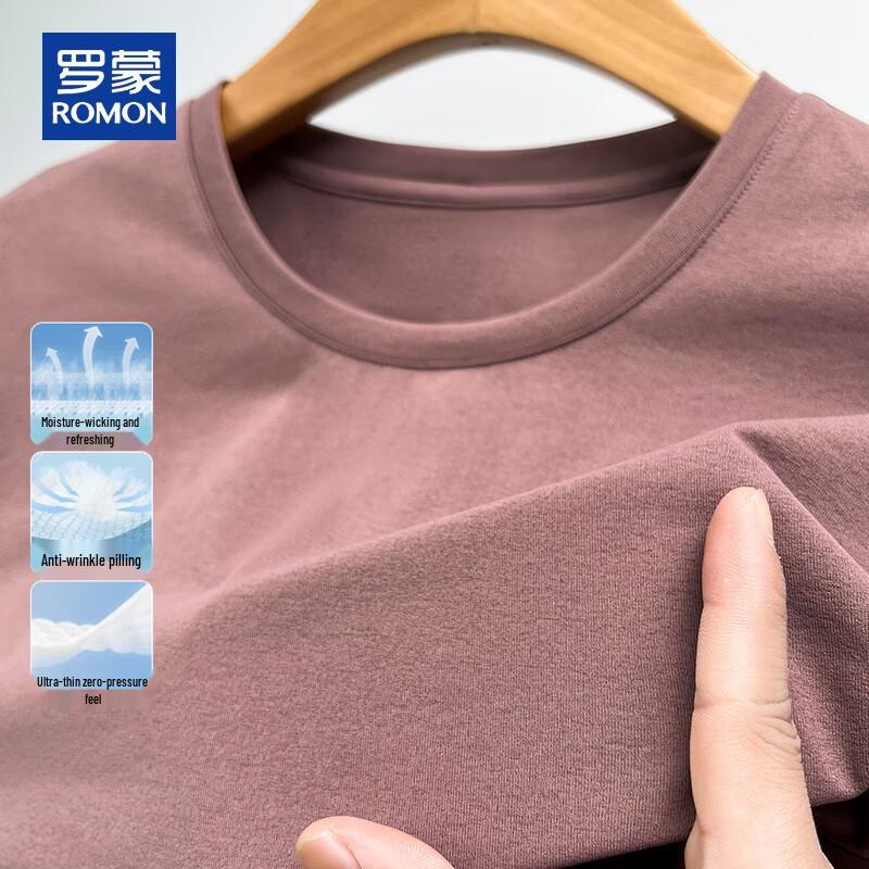 ROMON Men s Ice Silk Quick-Dry Round Neck Short Sleeve T-Shirt 3XL 2340₽