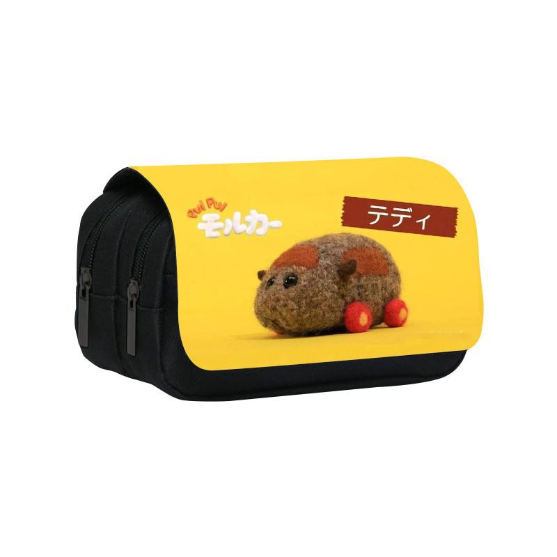 Tianzhou Mouse Car Pui Pui Pencil Case For Students With Double Layer Storage Pu Fabric