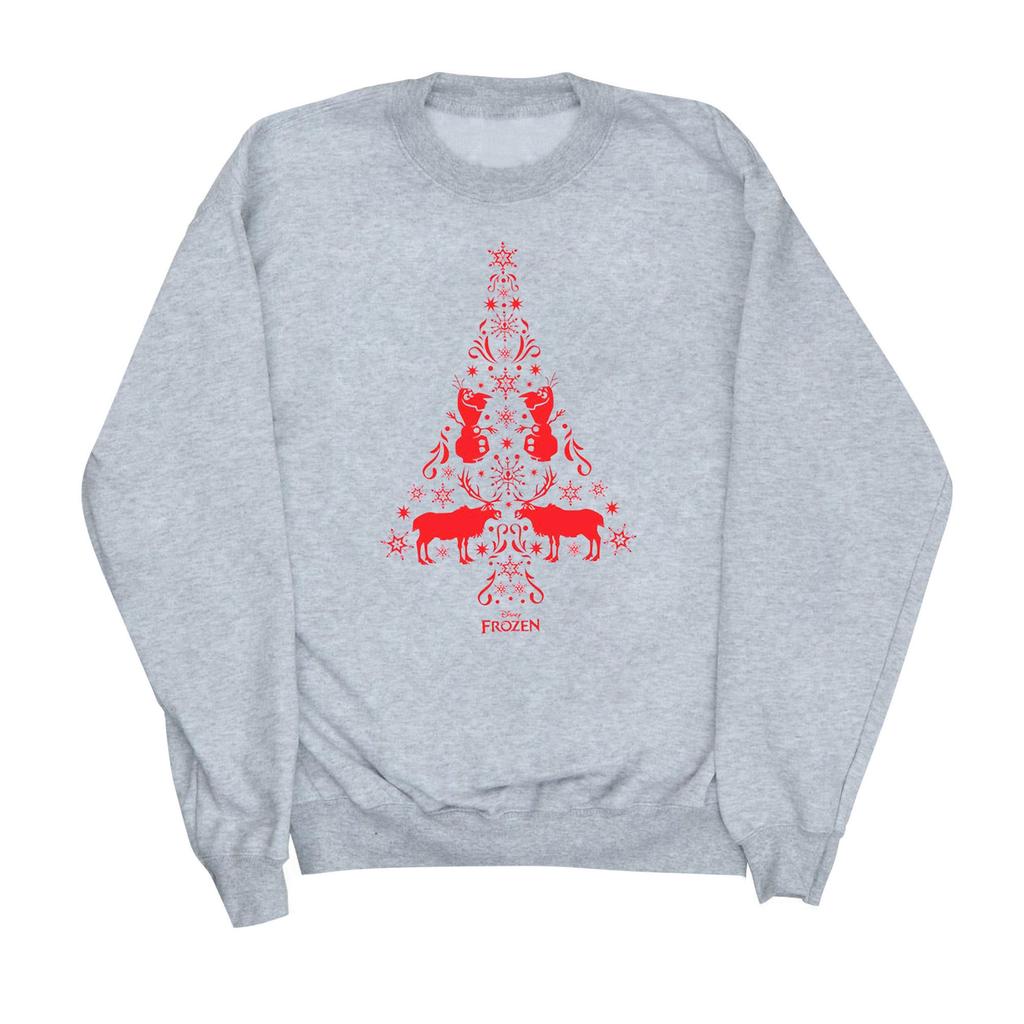 Disney Womens/Ladies Frozen Christmas Tree Sweatshirt