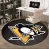 Pittsburgh Penguins Logo,NHL Hockey Team Chair mat Round Rug Office carpet, Machine Washable, Non slip, Suitable for Living Rooms, Bedrooms