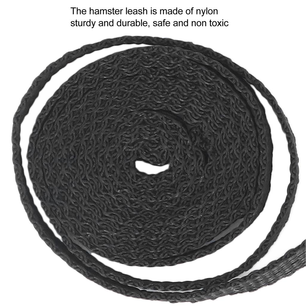 Hamster Harness and Lsh Set Artificial Lther Soft sy To Wr Rat Walking Harness Vest and Lsh Set with Bells