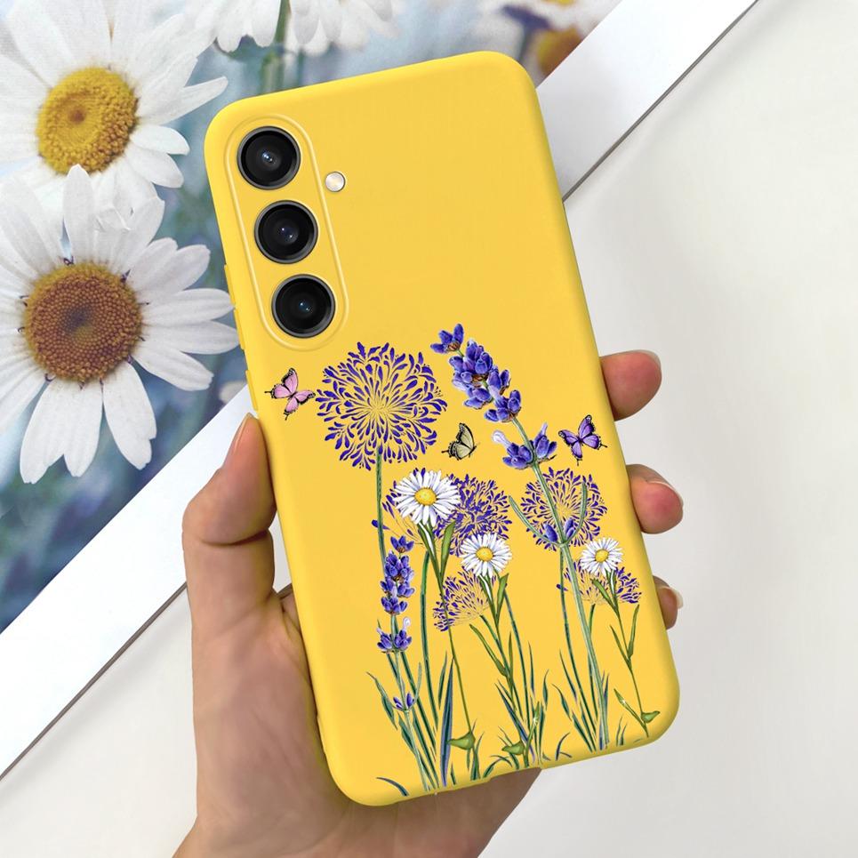 For Funda Samsung Galaxy A35 5G Case Women Fashion Girly Flower Butterfly Bumper For Samsung A35 SM-A356B Coque Silicone Soft