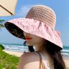 Sun Hat Women's Summer Sun Protection Hat New Women's Breathable Bucket Hat Retro Sun Protection Hat Thin Wholesale
