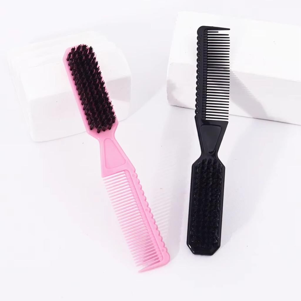 2pcs dual head cleaning brush for hair cutting, cleaning and styling, integrated styling tool,Special for real hair wigs