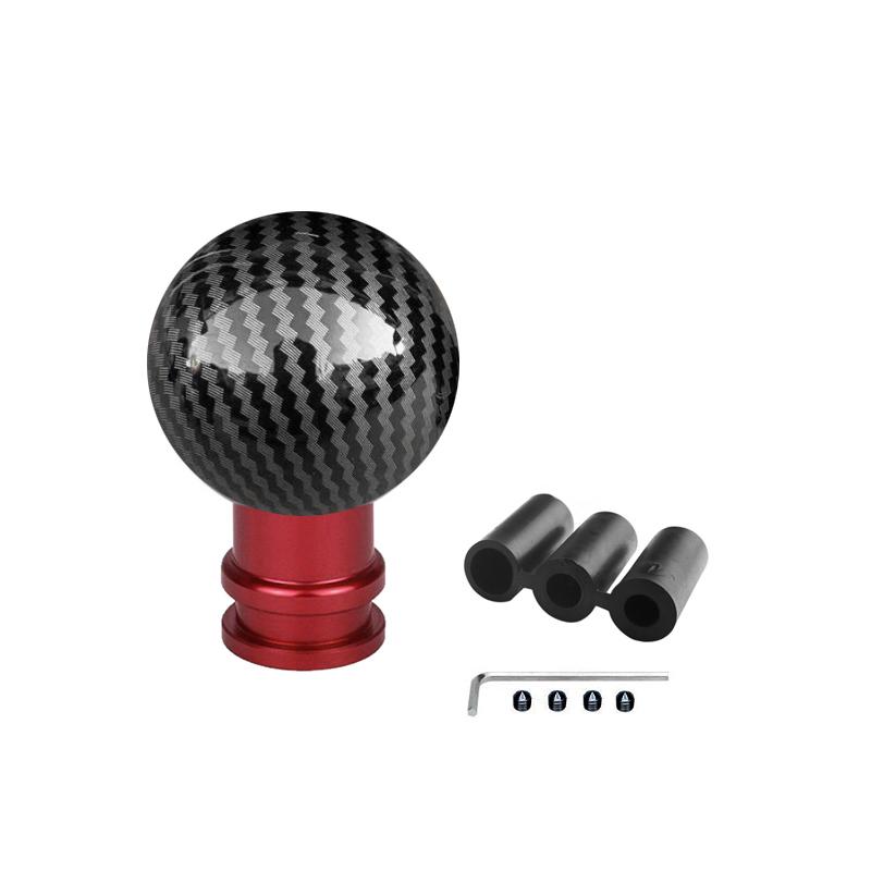 Universal Car Gear Shift Knob Aluminum Alloy Carbon fiber Automatic Shift Head 4 Colors Gear Head