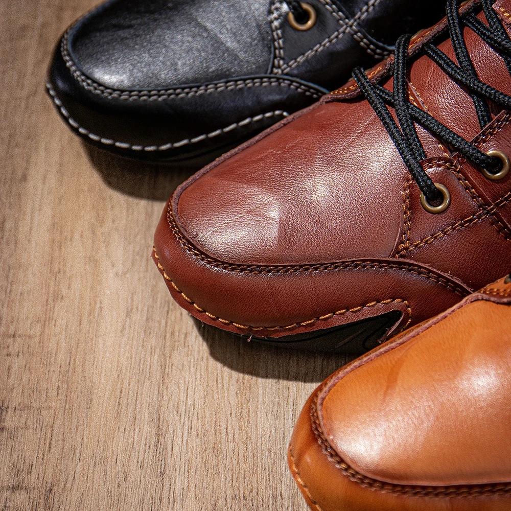 Мужская обувь Повседневная кожаная мужская обувь ручной работы Дышащая обувь для вождения — фото 4