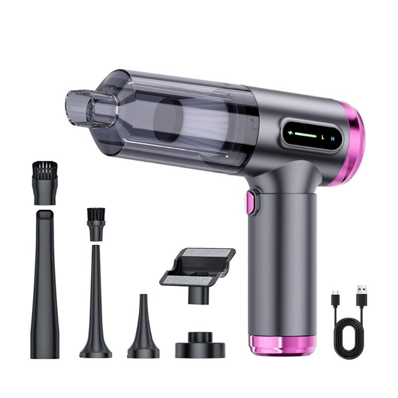 

Cordless Handheld Vacuum, Home and Car Vacuum Small Household Pump Handheld Car Vacuum Cleaner Machine фіолетовий/чорний