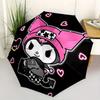 Kuromi,Heart Automatic Umbrella-Foldable, Durable 8-Bone Design, Compact and Stylish, Great for Camping, Halloween, Christmas, Mother's Day