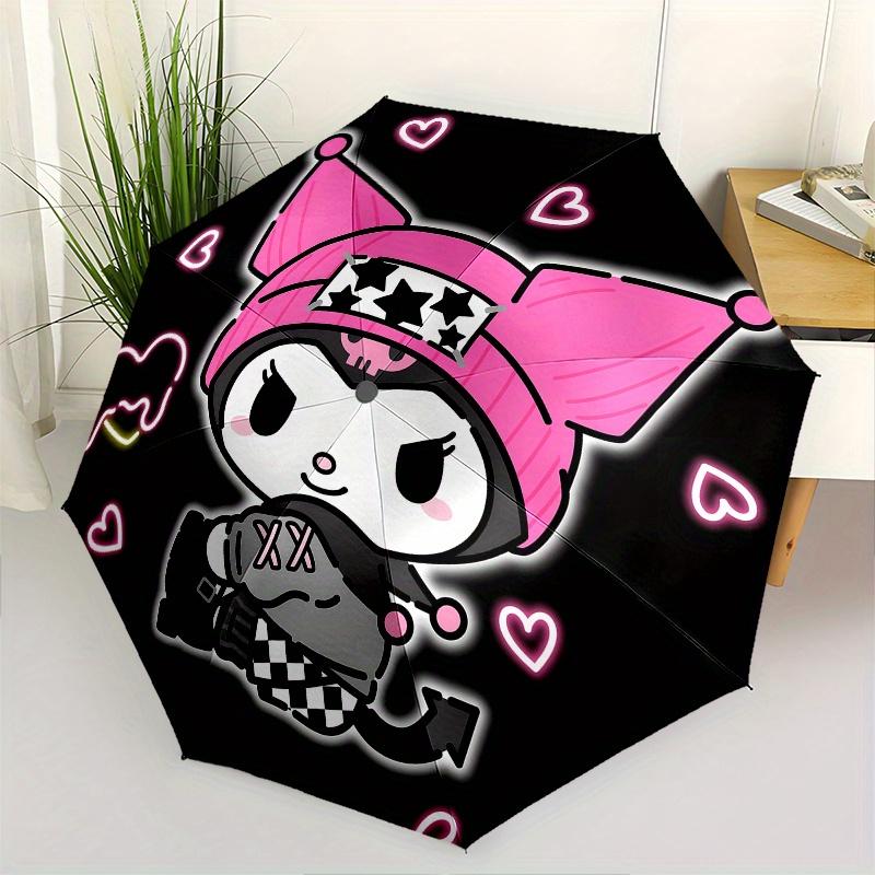

Kuromi,Heart Automatic Umbrella-Foldable, Durable 8-Bone Design, Compact and Stylish, Great for Camping, Halloween, Christmas, Mother s Day