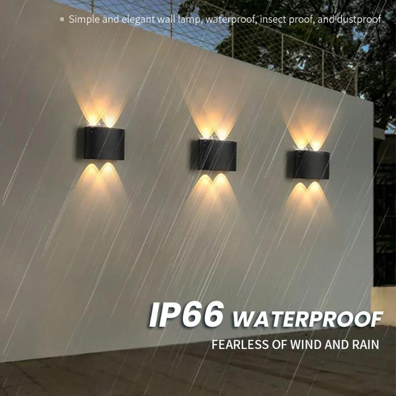 LED Wall Lamp IP66 Waterproof Indoor Outdoor Lighting Modern Simple Wall Light for Living Room Hallway Bedroom Garden Home Decor