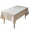 Luxury Cotton-Linen Embroidered Retro Tablecloth for Rectangular Coffee Table