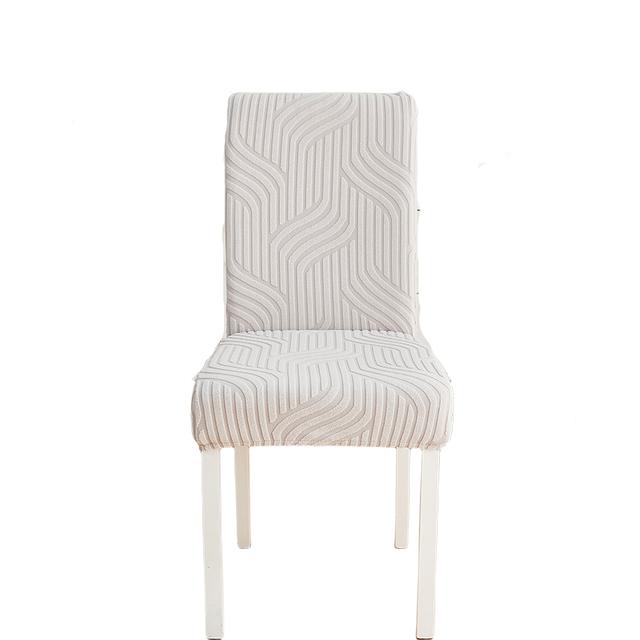 Dining Room Chair Covers Stretch Woven Jacquard Thick Plush 5 Styles String Pattern Chair Slipcovers Super Secure Chair Guard