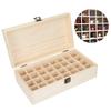 Wooden Material 32 Grids Wooden Essential Oil Storage Box 36 Bottles Capacity Aromatherapy Fragrance Bottle Organizer