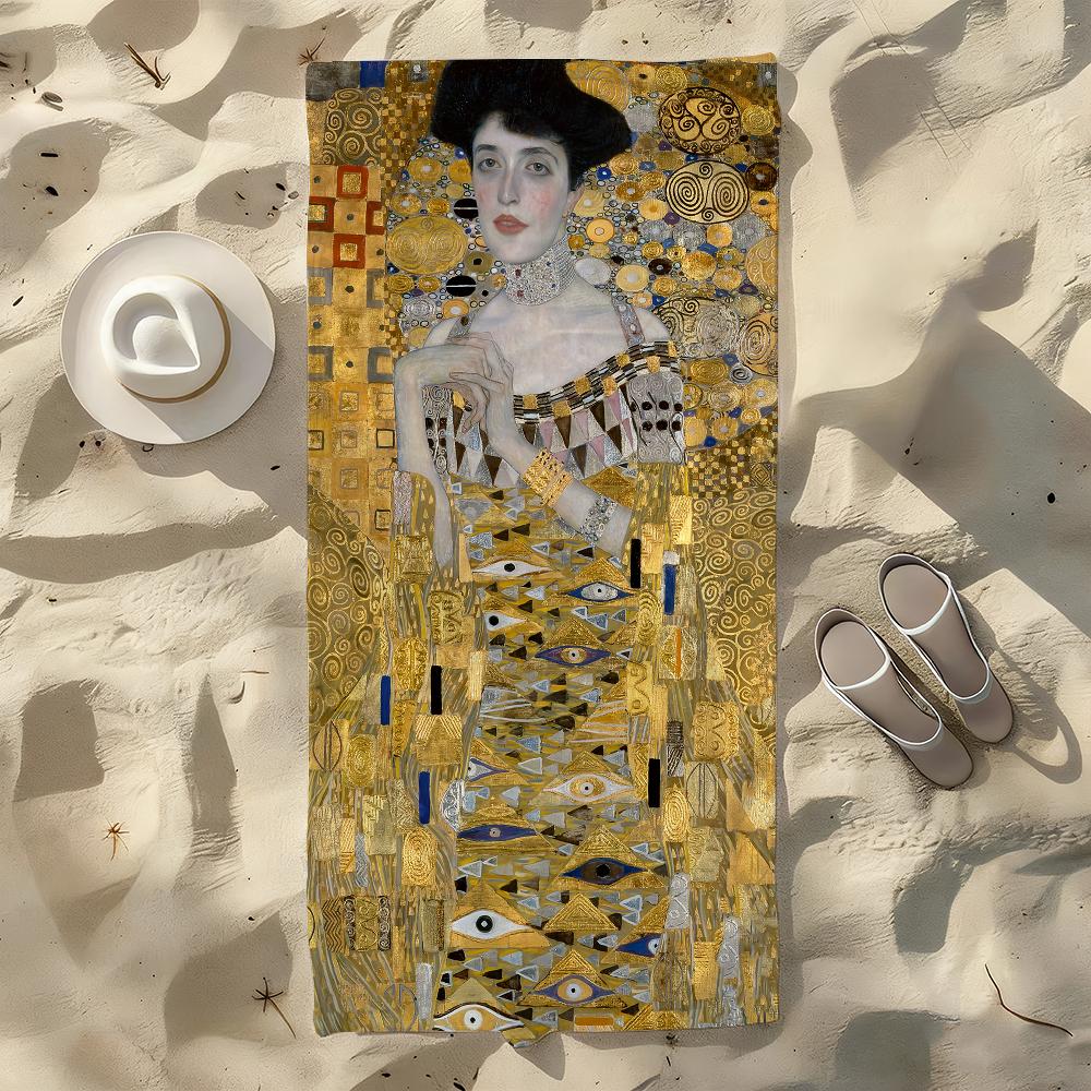 Artist G-Gustav K-Klimt Paintings Towel For Swim Yoga Gym Quick Drying Soft and skin-friendly Beach Towels All-Season