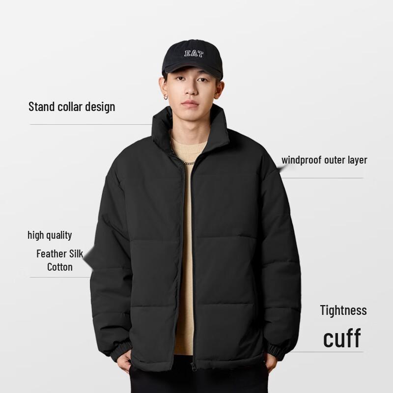 TonLion Men's Winter Loose Cotton Jacket