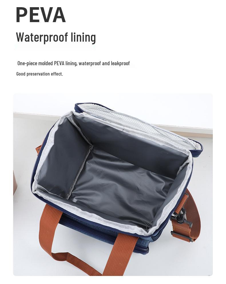 Insulated Large Capacity Tote Lunch Bag and Outdoor Picnic Crossbody Bag