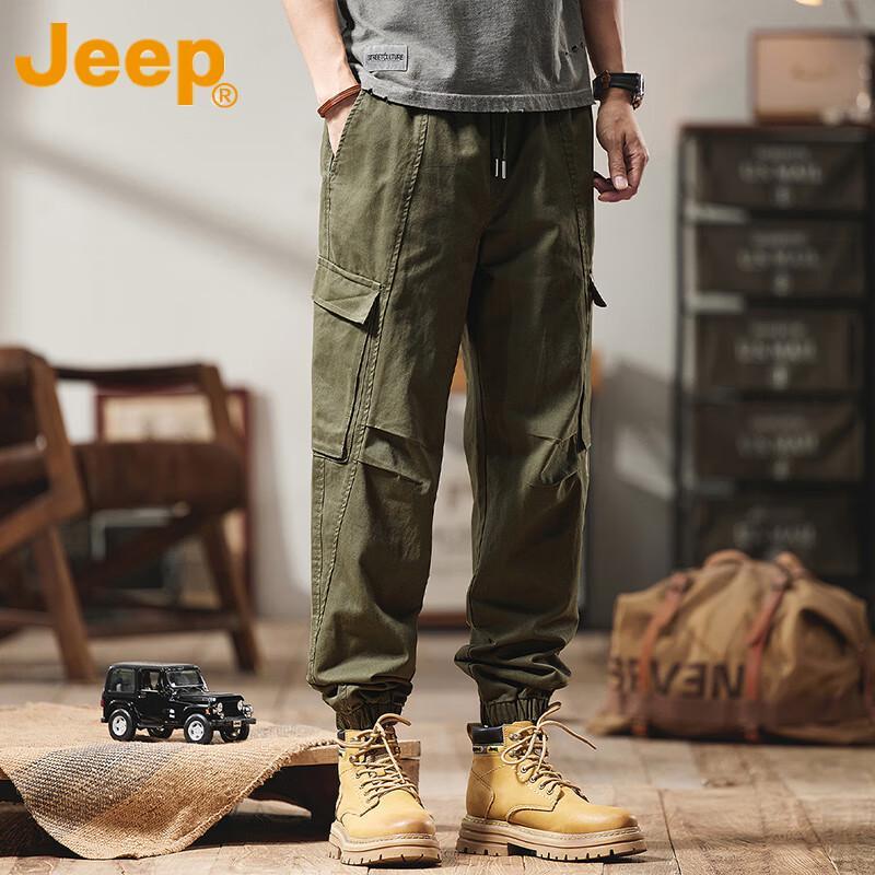 JEEP Men's American Style Heavyweight Loose Fit Cargo Pants