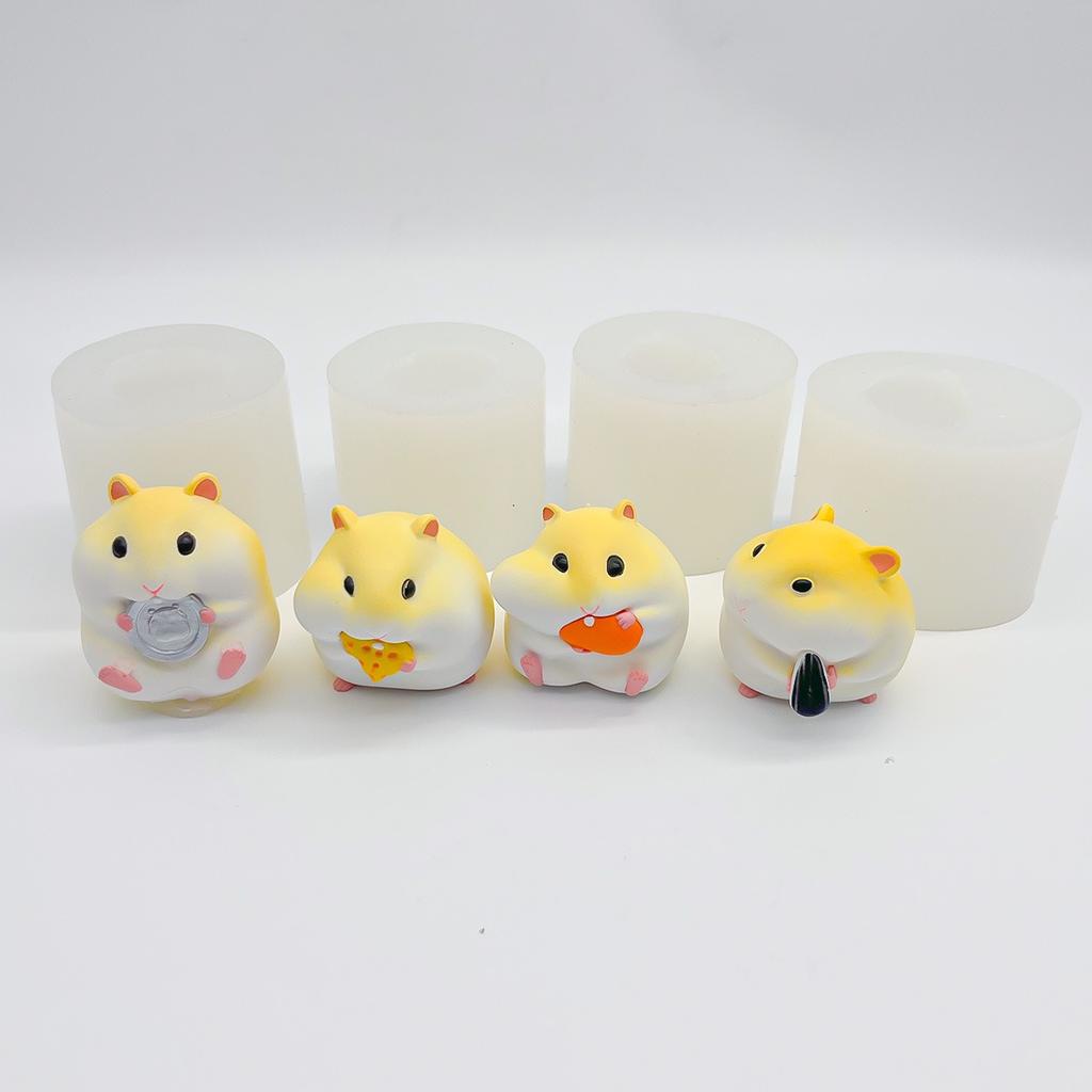 3D Cute Hamster Silicone Mold For Ice Cream Chocolate Jelly Pudding Cake Baking Decoration Mould DIY Kitchen Accessories