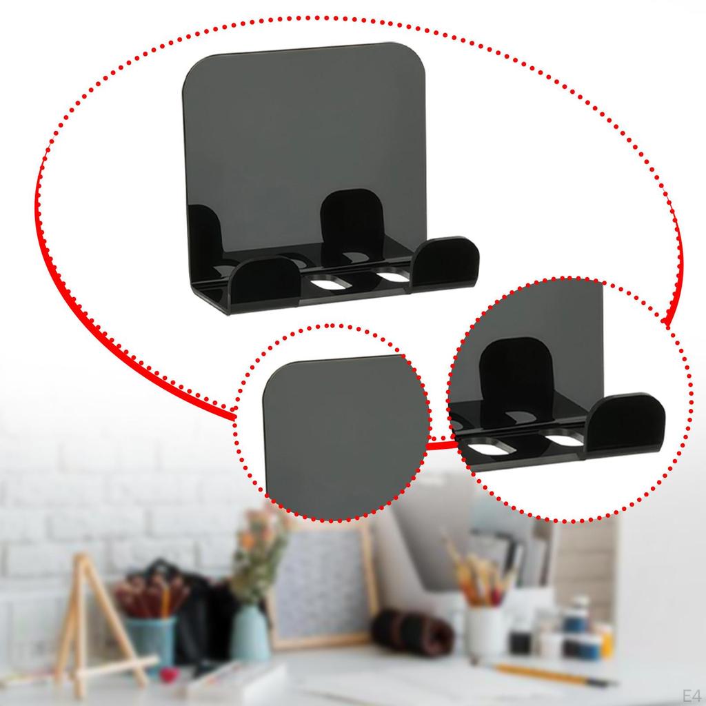 2 Stück Wandhalterung Handyhalter Aufbewahrungshalterung Rutschfestes Regal Selbstklebend Nachttisch-Organizer