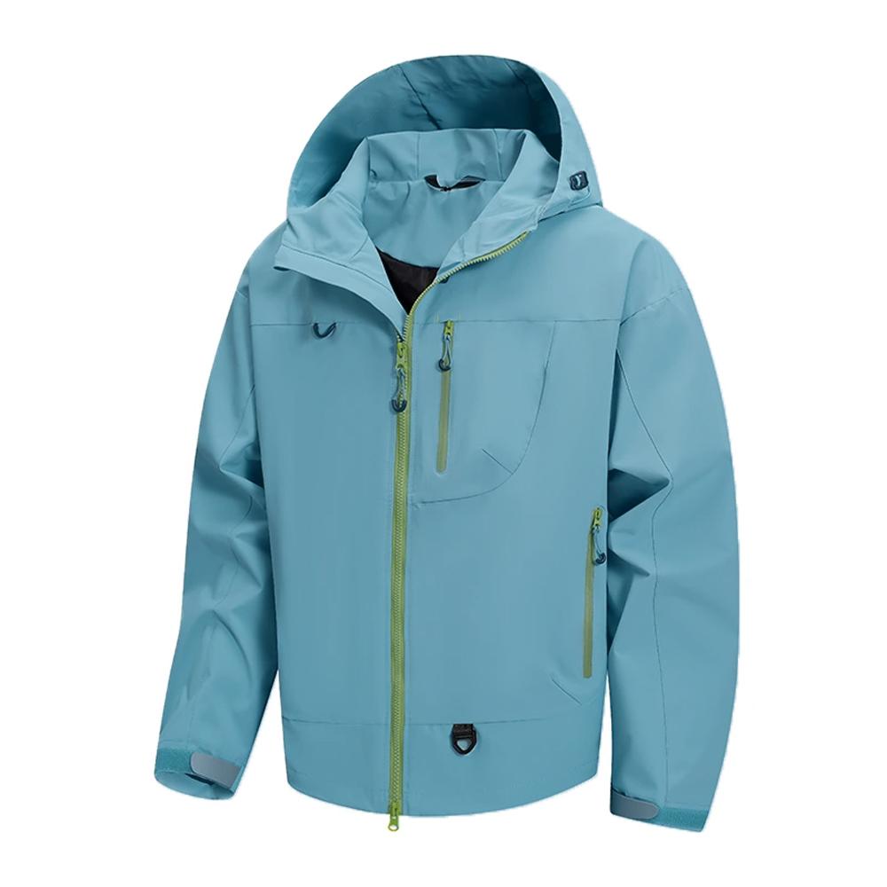 Men's Waterproof Rain Jacket Autumn Lightweight Outer Hooded Outdoor Raincoat Hiking Windproof Jacket Climbing Outdoor Jackets