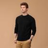 JEEP Men's Thick Chenille Fleece Embroidered Round Neck Sweater